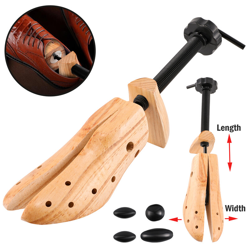 Large 2-way Wooden Boot Stretcher Adjustable Shoe Stretcher Expander Men  Women