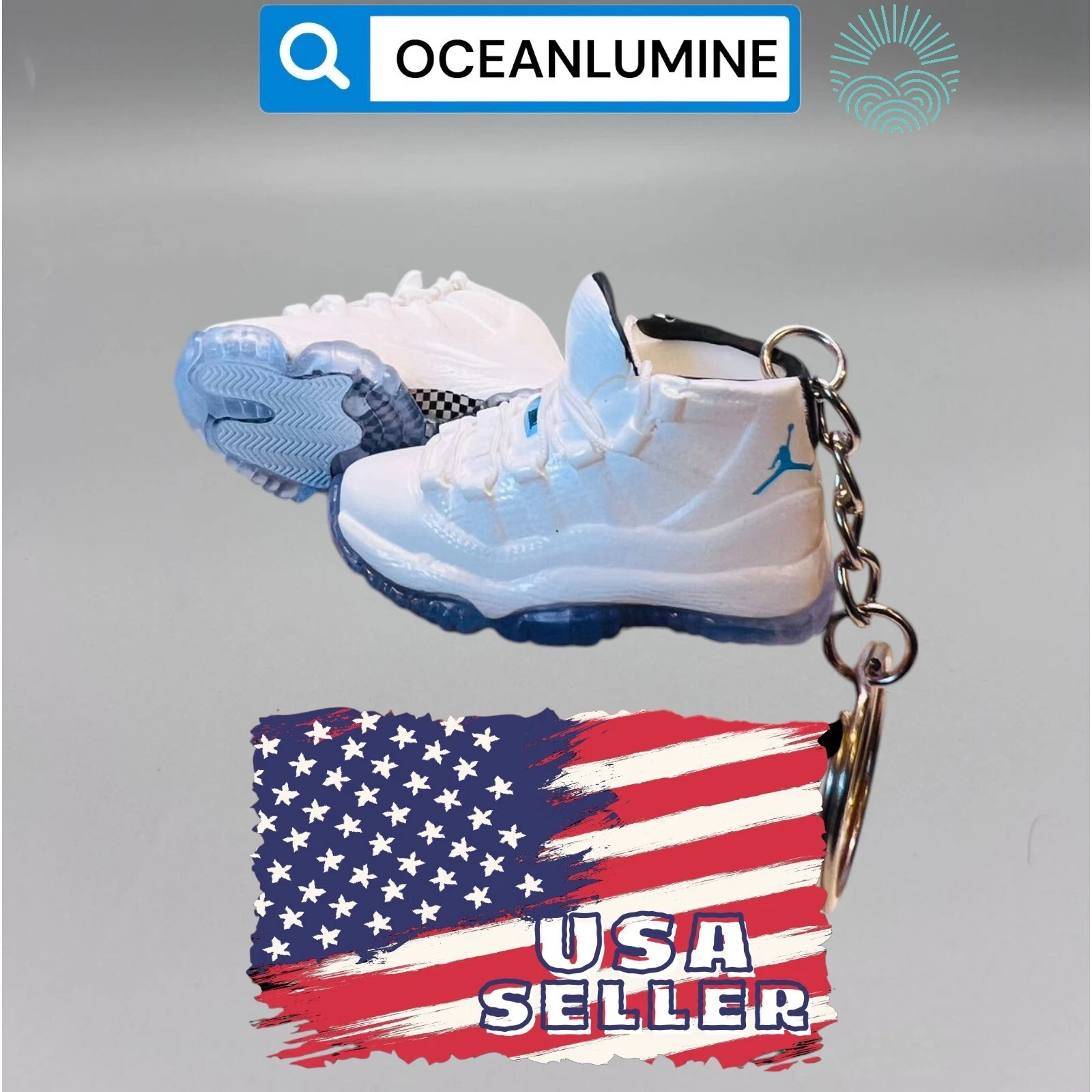 Porte clés Jordan 3D Mini Sneaker de la meilleure qualité, boîte à chaussures, boîte d'affichage option
