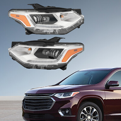 For 2018-2021 Chevy Traverse Full LED Headlights Headlamps Left Right Side
