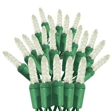 UL Listed LED M5 70L Warm White Green Wire Christmas String Lights 35FT Steady