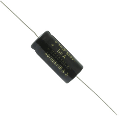 Kondensator Elko axial F&T  A10050014030  10uF 500V  14x30mm  NEW  #B3