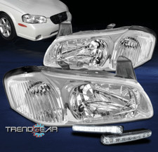 For 2000-2001 Maxima Sedan Replacement Chrome Headlight Lamp Wled Drl Kit Lhrh