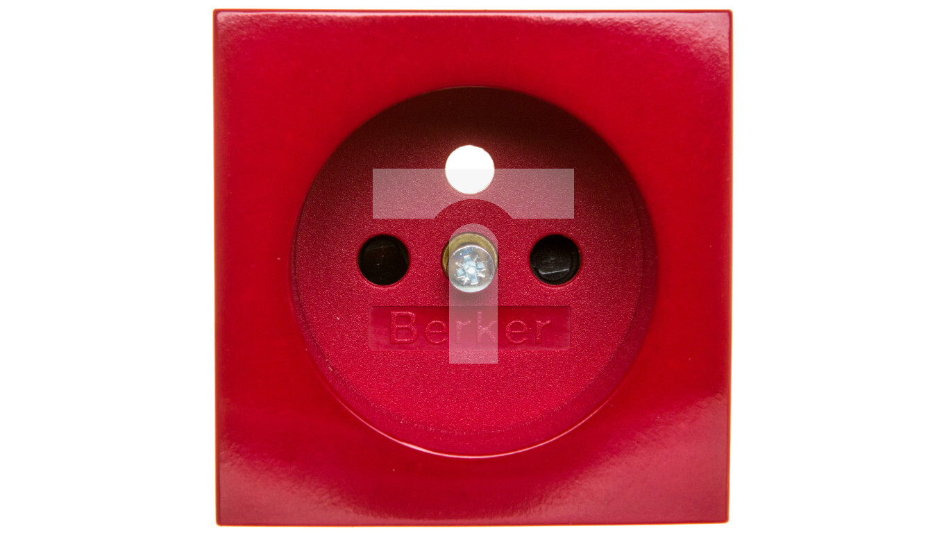 S.1 / B.3 / B.7 Socket faceplate with / with shutters red gloss 396576896 /T2UK