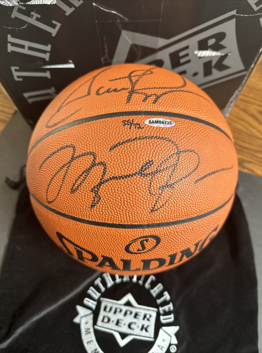 Michael Jordan Scottie Pippen Signed Spalding Pro Basketball Uda