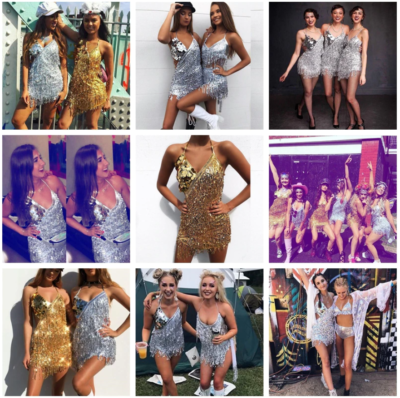knee length dresses for ladies Metallic Festival Skirt main image 0