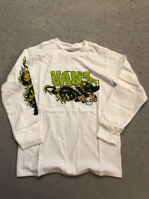Vans Shirt Boy's 5T New Gnardragon White Skateboarding Dragon