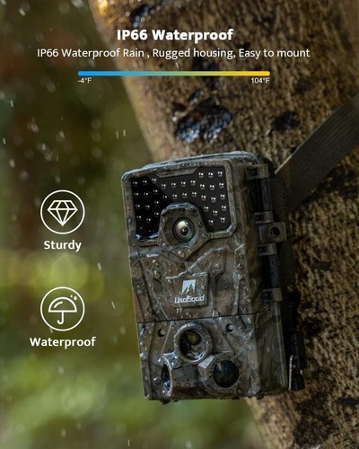 usogood Wildlife Camera 36MP/4K 30fps Trail Camera with Night Vison 32GB SD Card - Bild 7 von 9