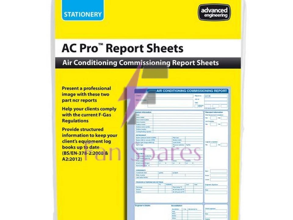S080351GB Advanced Engineer– AC-PRO Commissioning Reports (50 Sheets) - Image 1 of 1