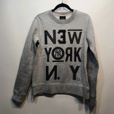 MLB New York Yankees Sweatshirt, Gray, Size 85-90, Winter