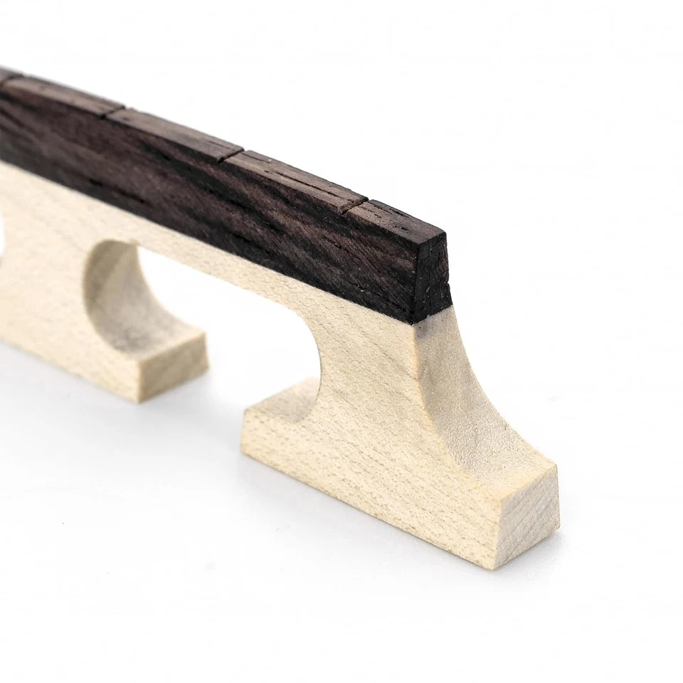 Puente de banjo de 6 cuerdas piezas de banjo de 3 patas arce ébano 6 cuerdas Foto 3 de 4