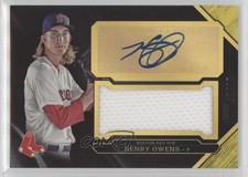 2016 Topps Triple Threads Unity Jumbo Relics Gold /25 Henry Owens Auto 0x1