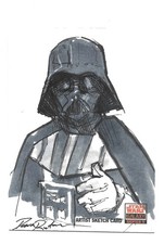 Star Wars Galaxy Series 5 : Sketch Card 1/1 Darth Vader one of a kind  2009.