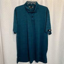 Oakley Hydrolix SS Jade Green Mini Stripe XL Polo Regular Fit Shirt