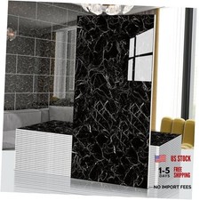 Marble Peel and Stick Backsplash Waterproof 23.6"x11.8" PVC 40 Black Marble