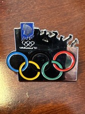 1994 Lillehammer Olympic Games Vintage Lapel Pin Olympic Rings