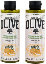 2-PACK SEALED KORRES PURE GREEK OLIVE HERBAL HONEY SHOWER GEL 8.45 OZ BODY WASH