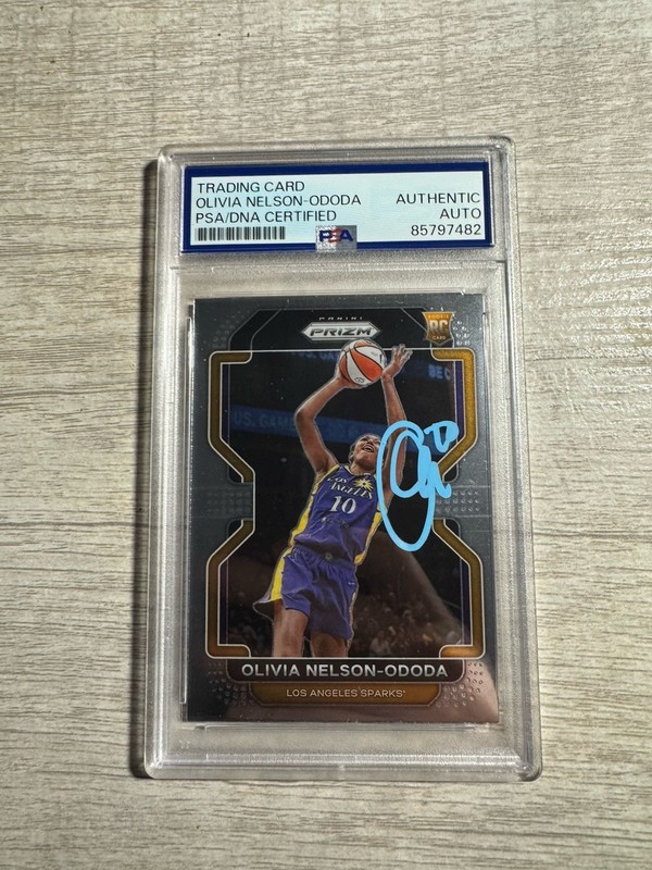 2022 Panini WNBA Prizm Olivia Nelson-Ododa #198 RC Rookie Auto PSA Authentic