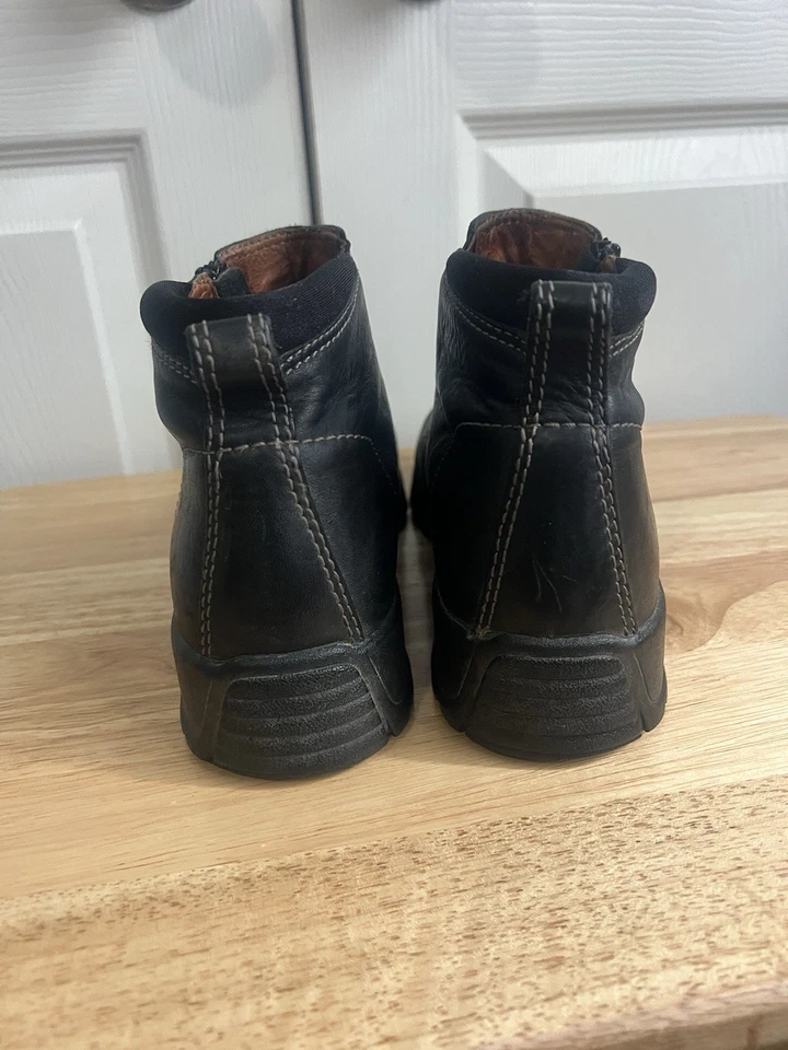 Botín al tobillo Ariat Chelsea de cuero negro para mujer talla 7,5 cremallera cremallera Foto 4 de 4