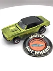 1967 Hot Wheels Redline Custom Camaro Antifreeze Black Top Brown Interior USA