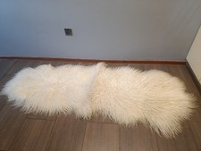 Genuine DOUBLE ICELANDIC CURLY  Sheepskin Rug 100% Real Fur REAL PHOTO