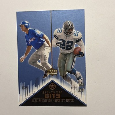 2002 Upper Deck Superstar Key To The City Alex Rodriguez Emmett Smith Smith #k10