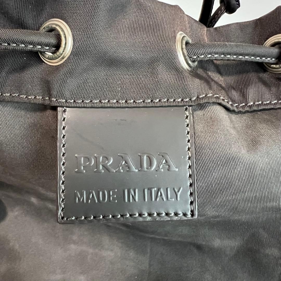 Popular PRADA Drawstring Accessory Pouch Nylon Bl… - image 9