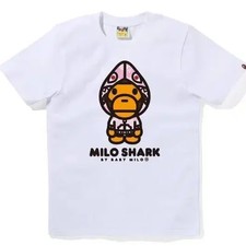 BAPE Pastel Camo Baby Milo Shark Hoodie T-Shirt M Official
