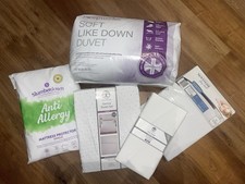 Single Bed Set Bundle White Duvet Set, Duvet, Sheets, Mattress Protector , Sheet