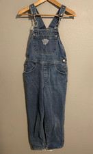 Vintage Guess Overalls Girls Size 12 Blue Denim Bib USA Made Workwear Garden 90s