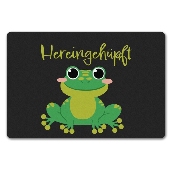 HereingehüPft FußMatte In 40X60 Cm Ohne Rand Mit SüßEm Frosch-image