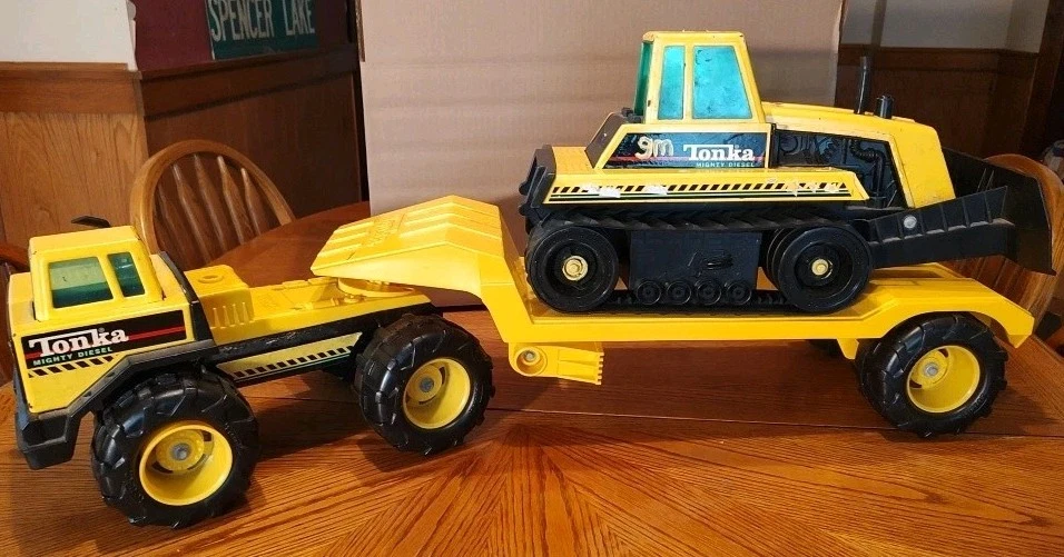 【USA vintage】トンカ　ボトムダンプトレーラー　トレーラー　ビンテージ Tonka Vintage Manufacture Diecast Tractor Trailers/Semis for sale