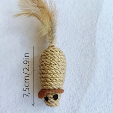 1/4Pcs Sisal False Mouse Cat Toy Bite Resistance Stuffed Toy Interactive Cat Toy