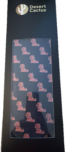 ole miss Tie Desert Cactus Striped Logo NWT mississippi university
