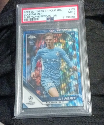 Cole Palmer [Blue Wave Refractor] #135 2021 Topps Chrome UEFA Champions League card