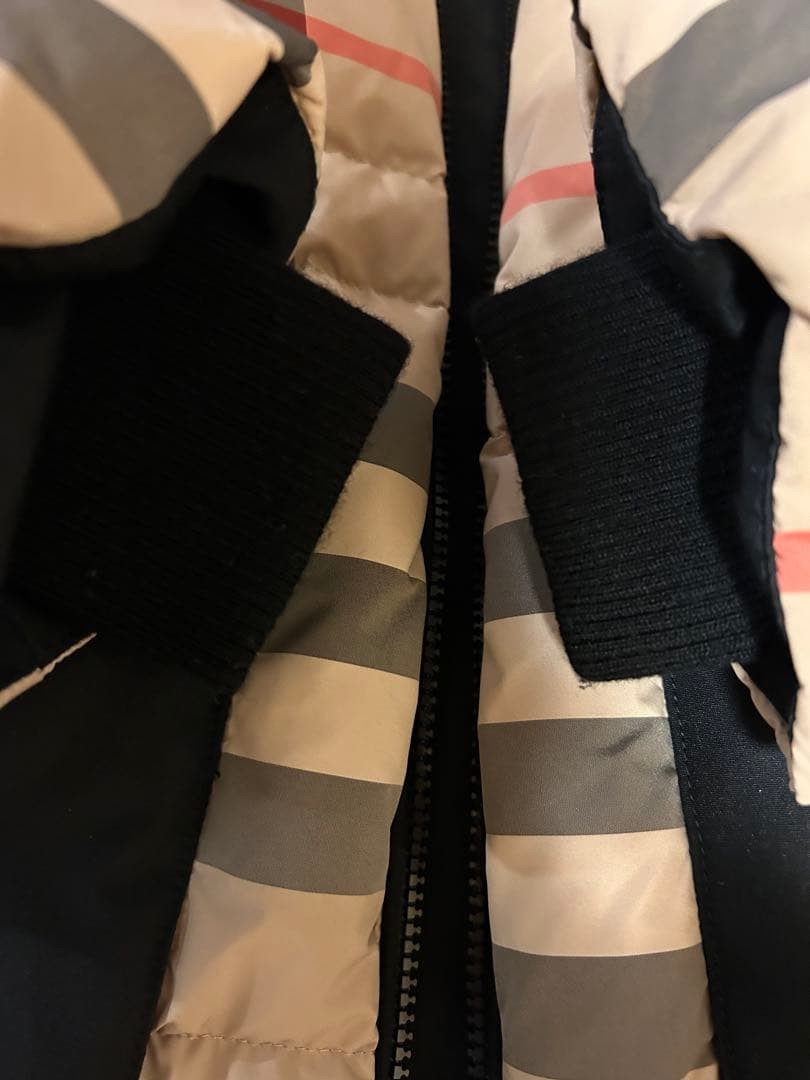 BURBERRY Check Pattern Down Jacket, Black, Women'… - image 4