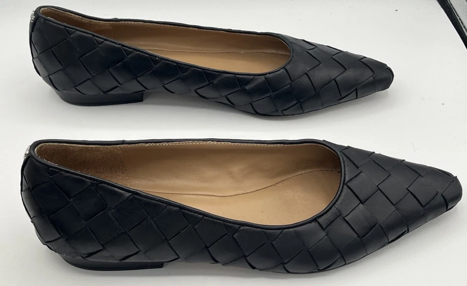 Pisos Sam Edelman de cuero tejido negro “Joy” talla 10  Foto 3 de 4