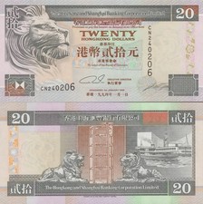 Hong Kong 20 Dollars 1994 P 201a UNC HSBC