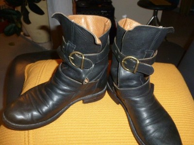 Hochwertige Stiefeletten Fiorentini +Baker Italien Leder Schwarz Gr. EUR 36,5