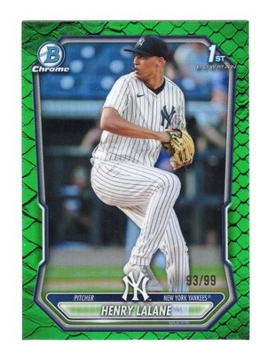 2026 BOWMAN CHROME HENRY LALANE 1ST Bowman Green Reptillian /99 Yankees
