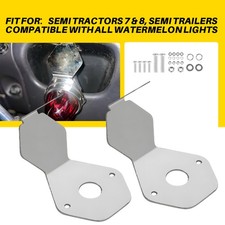 2x Turn Light Signal Mirror Watermelon Mount L-Brackets for Semi Tractor Trailer