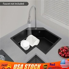 Undermount Flushmount Corner Kitchen Sink Irregular Kitchen Sink w/ Strainer