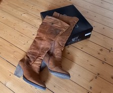 SPM Damen Echtleder Stiefel Gr. 38 Cognac