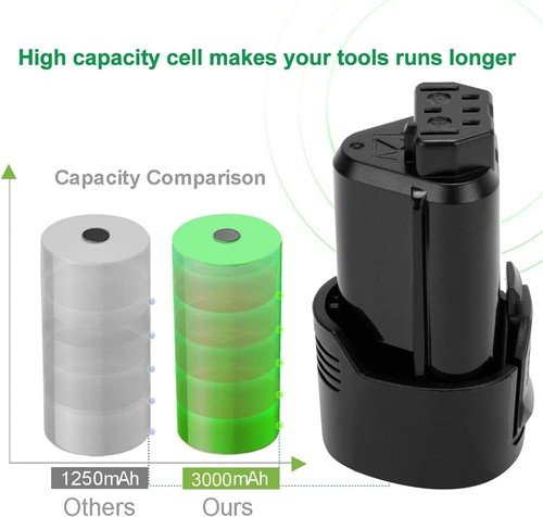 12V 3.0Ah Li-ion Battery for Ridgid R82007 R82009 R82048 R82049 AC82008 AC820... - Bild 7 von 8