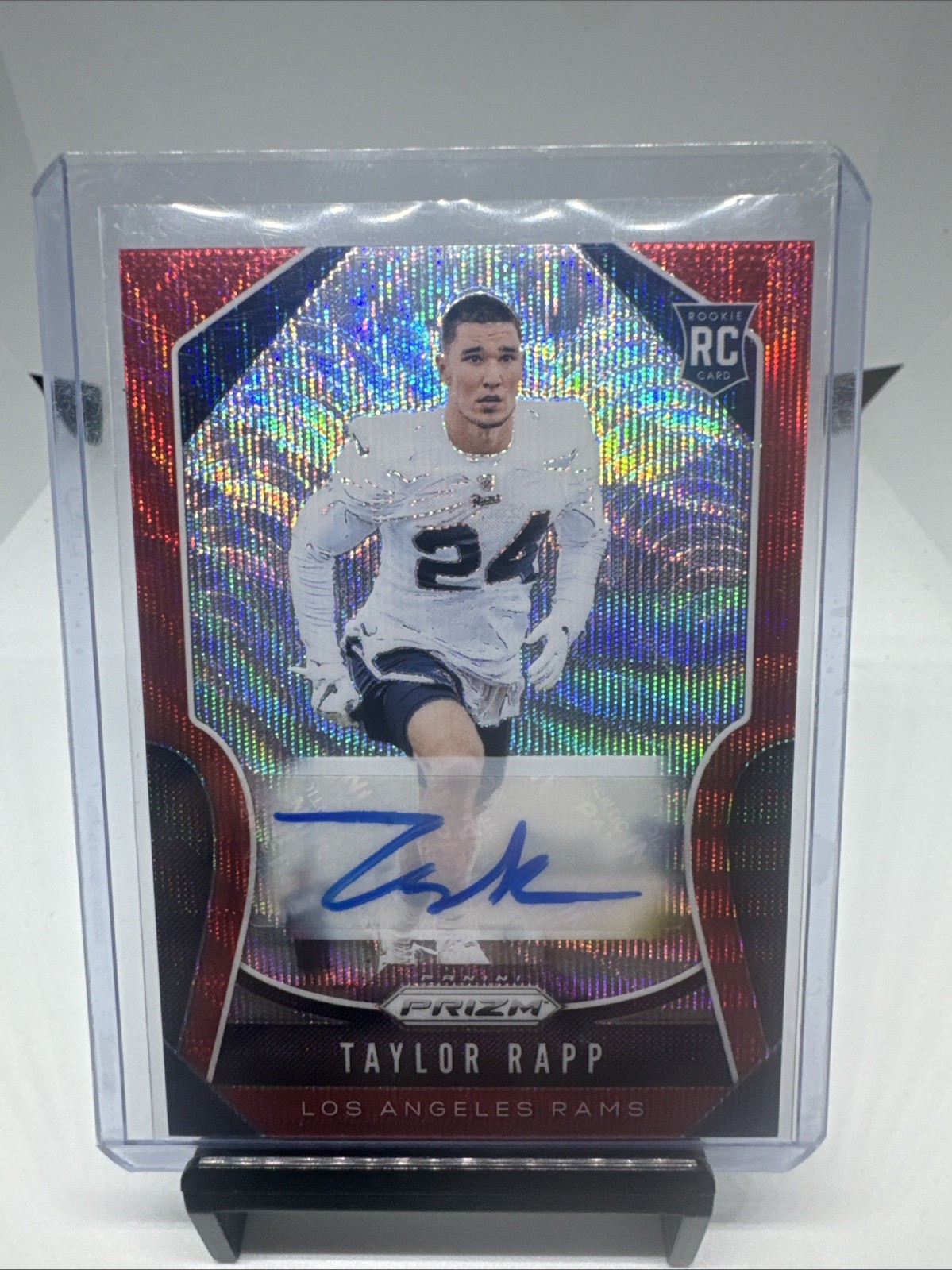 Taylor Rapp Panini Prizm #385 Autograph-Red Wave