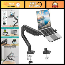 Adjustable Laptop Arm Mount for Desk - Fits 17" Notebooks  32" Monitors