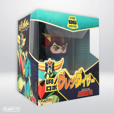 ACTARUS GRENDIZER GOLDORAK TIRELIRE ALCOR 15cm PLASTOY