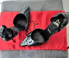 Christian Louboutin Pumps High Heels Louis Flat Schwarz Lack Rote Box EUR 43 