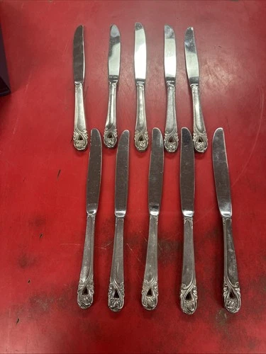 Spring Glory International Sterling Silver Handle Dinner Knife Set of 10