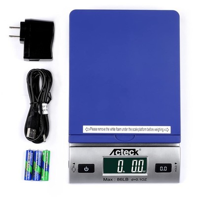 Acteck 86LBx0 1 Oz Digital Shipping And Postal Scale With Batteries And AC Ad...