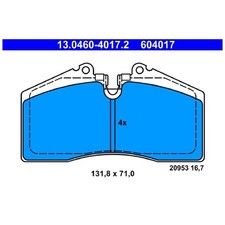 Satz Bremsbeläge Bremsklötze vorne für Porsche 911 964 993 928 944 968 | 2413